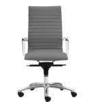 Zetti High Back Executive Grey Leather* Chair - Image 4