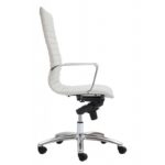 Zetti High Back Executive White Leather* Chair - Image 2