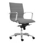 Zetti Mid Back Executive Grey Leather* Chair - Image 5