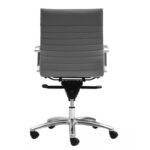 Zetti Mid Back Executive Grey Leather* Chair - Image 4