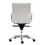 Zetti Mid Back Executive White Leather* Chair - Image 4