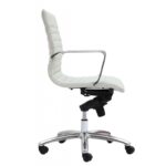 Zetti Mid Back Executive White Leather* Chair - Image 3