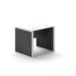 End table – White glass top