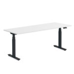 3-Stage, Deluxe Electric, Height Adjustable 30"D x 72"W Desk w/White Top - PLTHATFEET30 Included