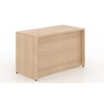 Rectangular desk shell - Straight laminate modesty panel