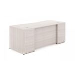 Bow front desk shell – Curved laminate modesty panel - Image 3