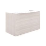 Reception desk shell – White glass Floated transactional top - Image 2