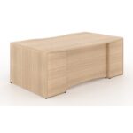 Bow front desk shell – Curved laminate modesty panel - Image 4