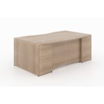 Bow front desk shell – Curved laminate modesty panel - Image 2