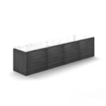 Wall mounted hutch with laminate doors
