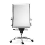 Livello High Back White Executive White Leather* Chair - Image 3