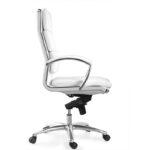 Livello High Back White Executive White Leather* Chair - Image 2