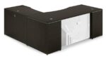 L015 - Desk L Shape with Glass modesty - Image 3