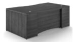 Bow front desk shell – Curved laminate modesty panel