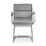 Guest Chair Grey Leather