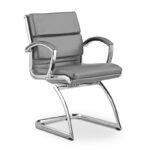 Guest Chair Grey Leather - Image 3