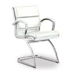 Guest Chair White Leather* - Image 2