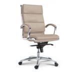 Livello High Back Executive Sand Leather* Chair - Image 3