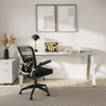 OfficeSource | Finn | Flip Arm Mesh Back Task Chair with Black Frame - Image 5