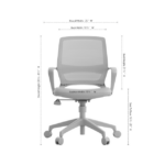 OfficeSource | Orion | Mesh Back Conference Chair with Black Frame - Image 5
