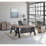 Epitome Collection Industrial Desk With Metal Corners - Image 2