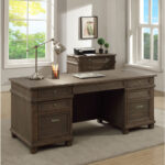 Tris=003 Monroe Collection Double Pedestal Desk - Image 3
