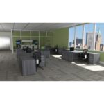 L022 - Potenza Desk L Shape Group 30x60 - GRIGIO