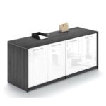 Credenza with glass doors