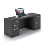 Double pedestal credenza