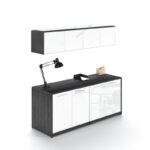 Double credenza with glass doors