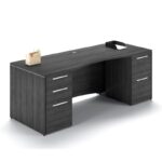 Double pedestal rectangular desk