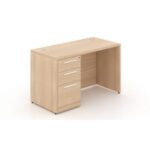 Single pedestal rectangular desk - Image 4