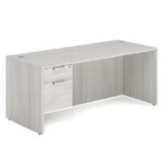Single 3/4 Pedestal Desk - 71" x 30"