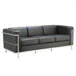 Madison Collection Sofa with Chrome Exposed Frame