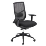 OfficeSource Starlight Mid Back Luxe Task Chair with Black Frame and Seat Slider