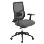 OfficeSource Starlight Mid Back Luxe Task Chair with Black Frame and Seat Slider - Image 2