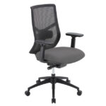 OfficeSource Starlight Mid Back Luxe Task Chair with Black Frame and Seat Slider - Image 2