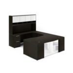 Potenza U shape Bow front Desk with glass package - Image 4