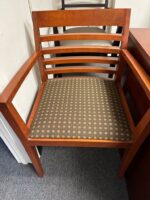 guest chairs wood frame fabric and vinyl seat