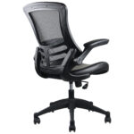 OfficeSource | Serene Collection | Flip Arm Mesh Back Task Chair with Black Frame - Image 5
