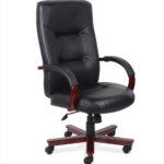 Tris=029 Spencer Collection Executive High Back Swivel Tilt with Mahogany Frame