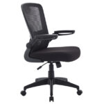 OfficeSource | Finn | Flip Arm Mesh Back Task Chair with Black Frame - Image 3