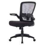 OfficeSource | Finn | Flip Arm Mesh Back Task Chair with Black Frame - Image 2