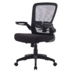 OfficeSource | Finn | Flip Arm Mesh Back Task Chair with Black Frame - Image 2