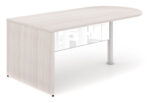 Bullet end desk shell – White glass modesty panel - Image 7