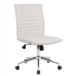 Tris=039 Ridge Collection Executive Mid Back Armless Ribbed Back, Task Chair