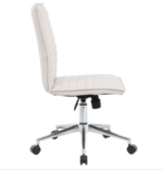 Tris=039 Ridge Collection Executive Mid Back Armless Ribbed Back, Task Chair - Image 5