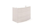 60” Curved reception desk shell – White glass transactional top - Image 7