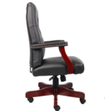 Tris=026 Lancaster Collection High Back Executive Swivel with Mahogany Frame 1 - Image 3