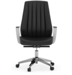 Tris=013 Empire Collection Executive Leather Mid Back with Chrome Frame - Image 2